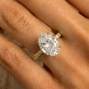 Oval Sidestone engagement ring