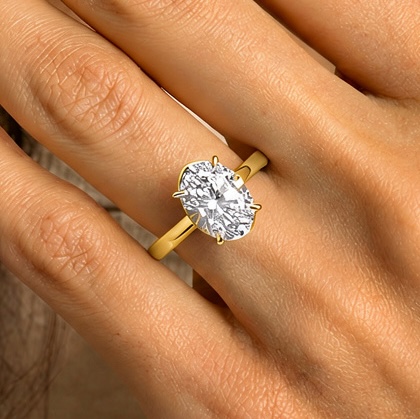 Oval Shaped Solitaire Engagement Ring