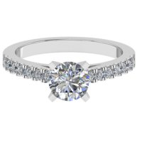 Ethereal Side Stone Engagement Ring