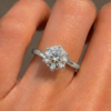 Round Solitaire Engagement Ring ,Platinum with 6 Prongs