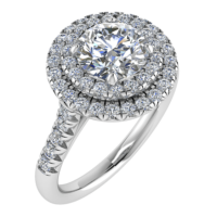 Pinnacle 18K Gold Halo Engagement Ring