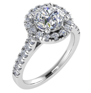 Aurora Halo Engagement Ring