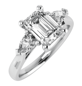 18K Gold Trilogy Engagement Ring