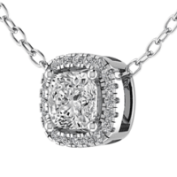 Cushion Shape Diamond Pendant