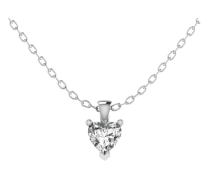 18K Gold Heart Shape Diamond Pendant
