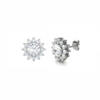 Florence 18K Gold Stud Round Diamond Earrings