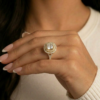 Double Halo Diamond Ring in Gold