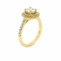 Opulence II  Double Halo Engagement Ring Yellow Gold