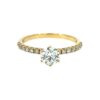 Round Sidestone Lab Grown Diamond Engagement Ring