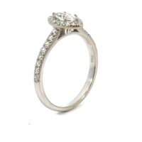 Vintage Engagement Ring With Marquise  Certified Diamond