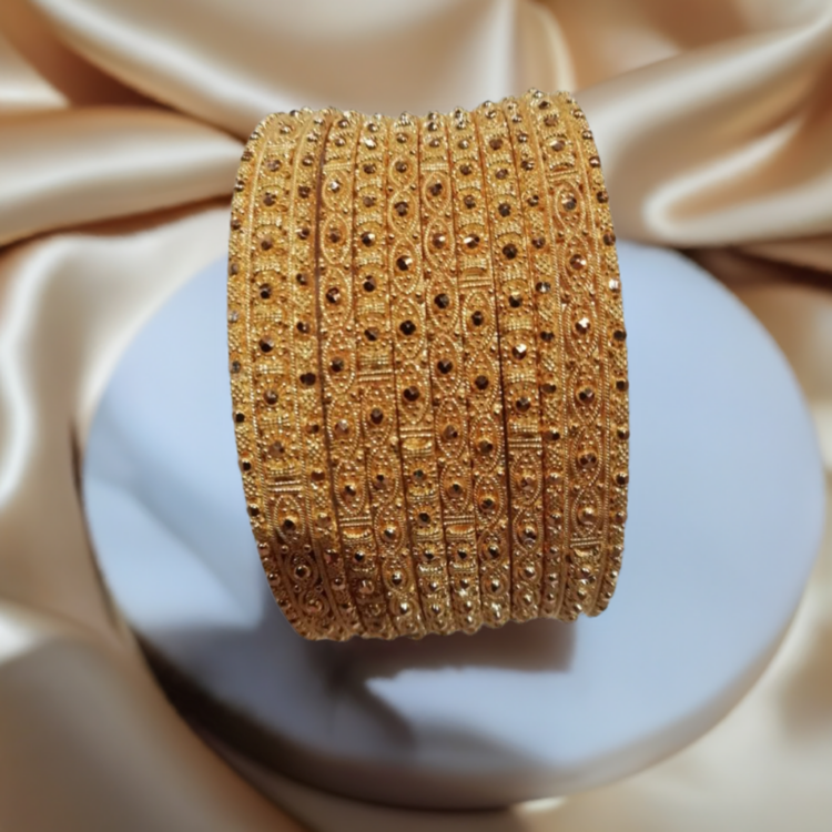 22K Indian Kolkata Gold Bangle Set 93.4g edited 1