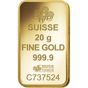 Minted fine gold bar 20g