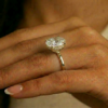 Oval Under Halo Engagement Ring 18K Gold