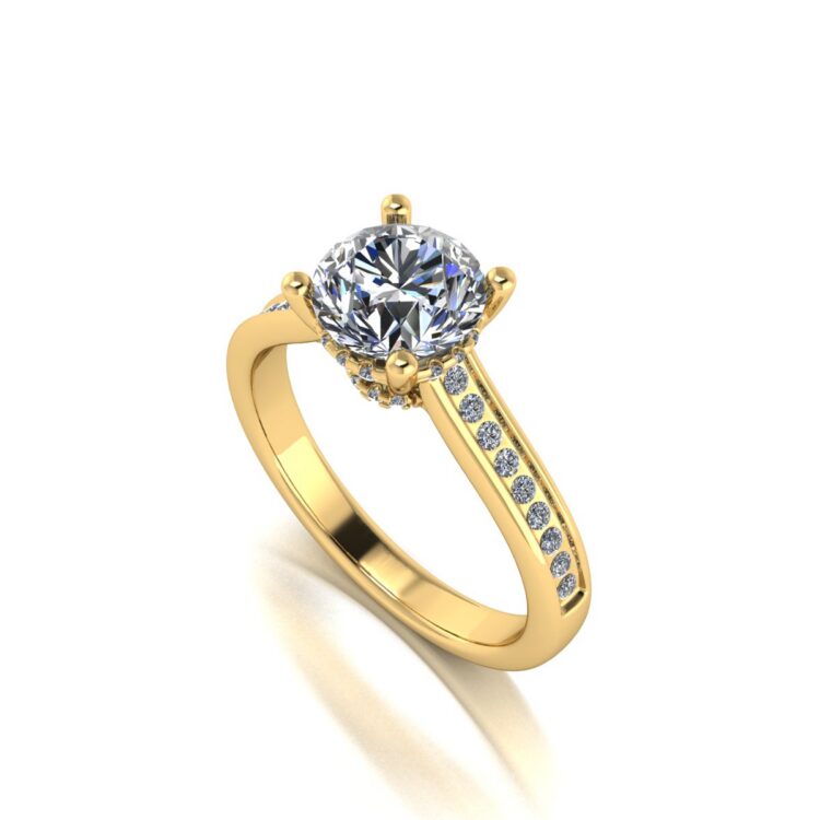 Side Stone Diamond Ring