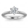 1Ct ROUND Shaped Diamond SIdestone engagement ring
