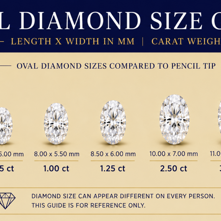 Oval Diamond Chart Large Sizes LSCPAPE