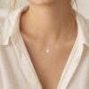 Oval Shape Diamond Solitaire Pendant