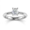 Emerald Shaped Solitaire Engagement Ring