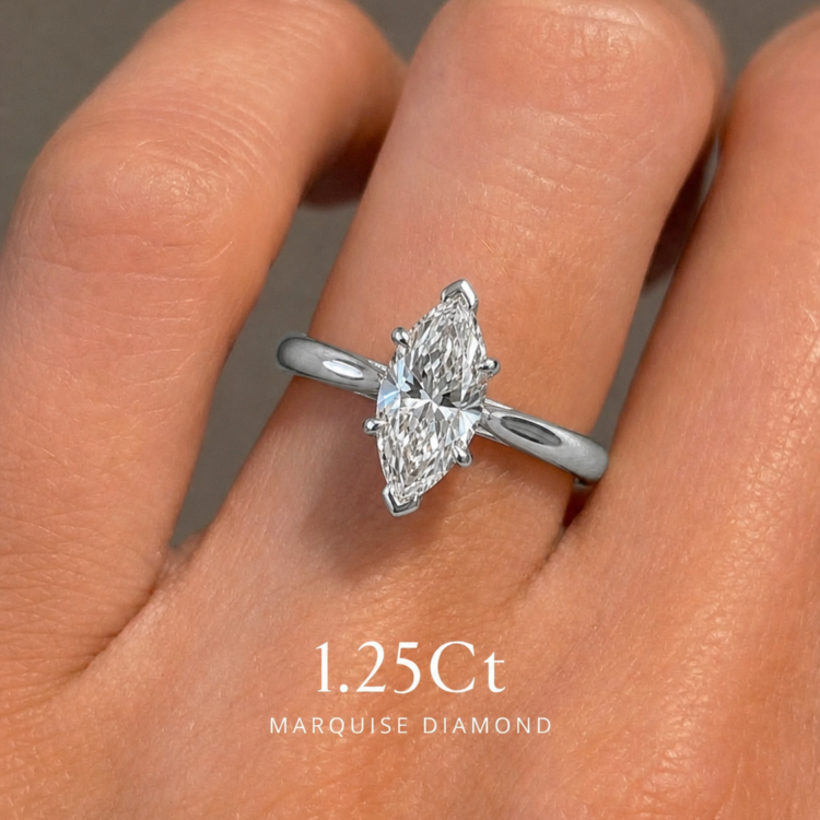 1.25ct Marquise Diamond Engagement ring