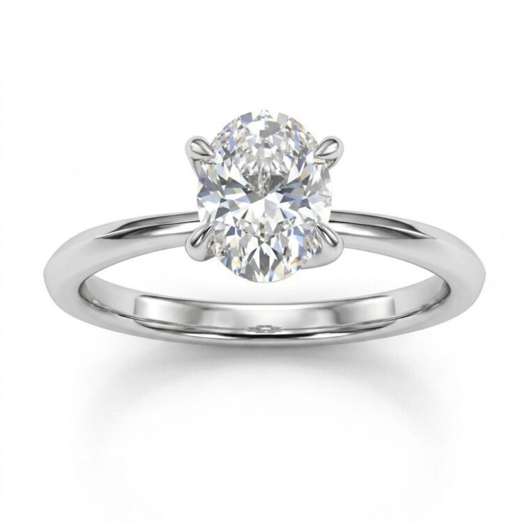 Oval Shaped Solitaire Engagement Ring