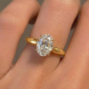 Oval Solitaire Diamond Engagement Ring
