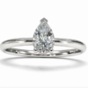 1ct Pear Diamond Engagement ring in Platinum