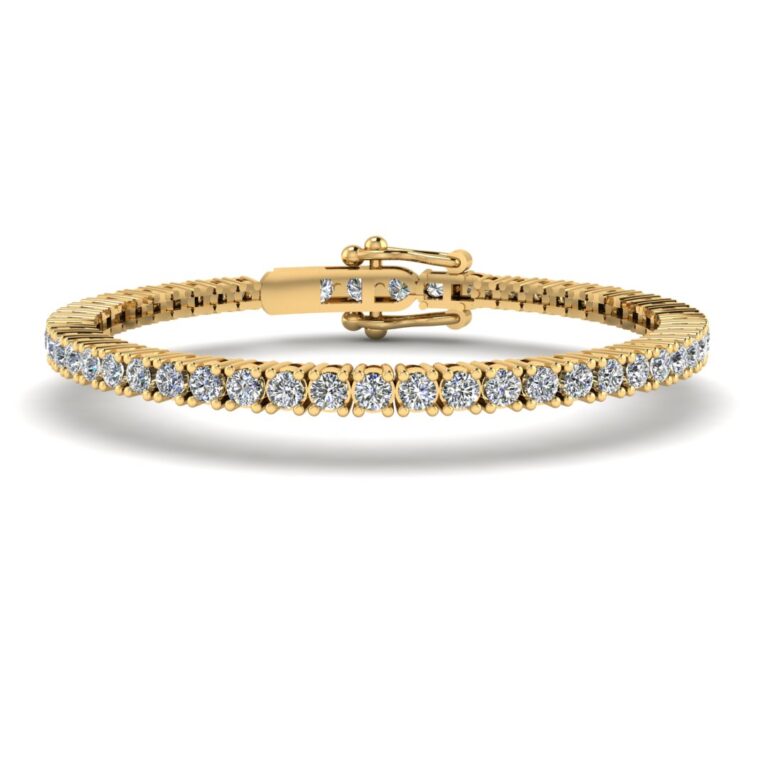 Gold and Diamond Tennis Bracelet