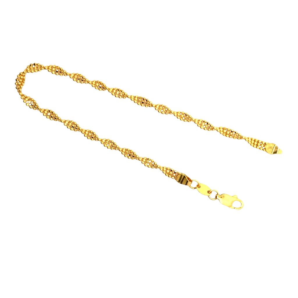 Singapore 22K Gold Twist Bracelet 3-5g