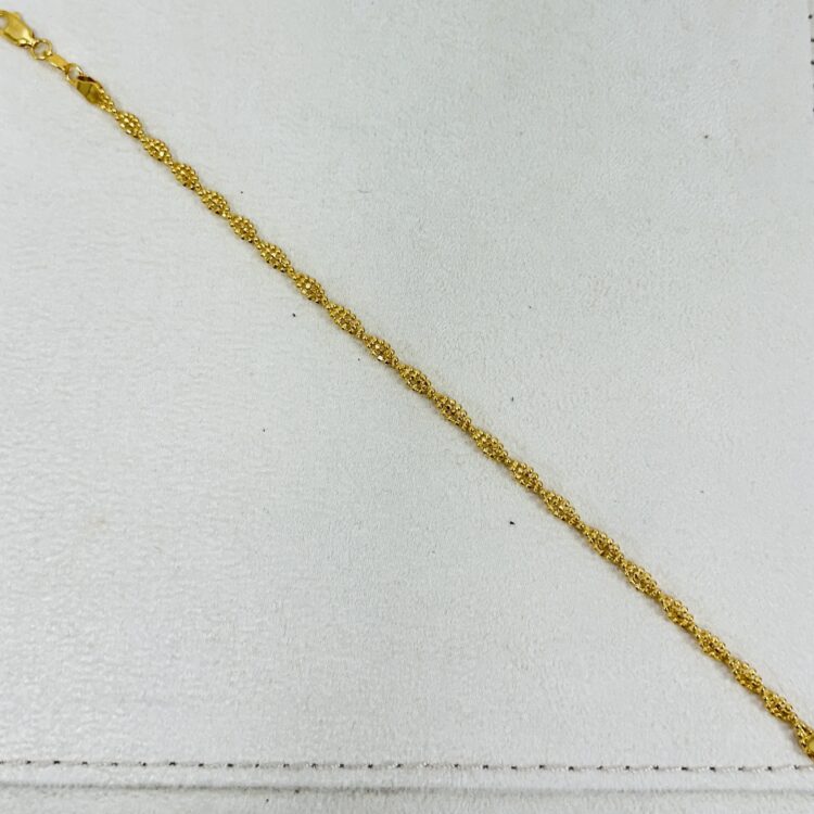 22K Disco Twist Bracelet