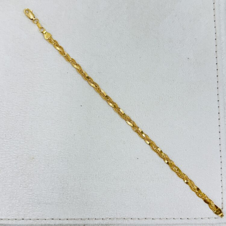 22K Shiney Braided Bracelet