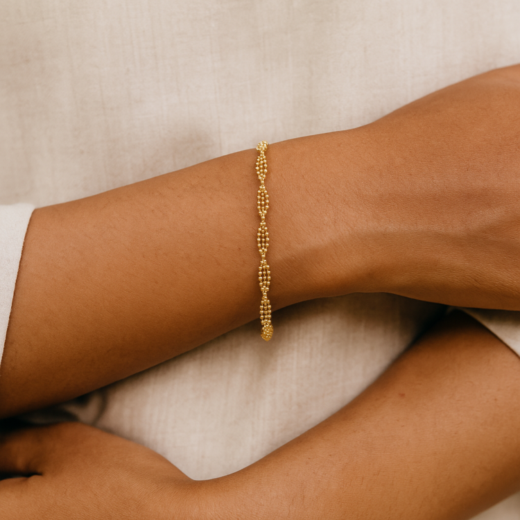 Singapore 22K Gold Twist Bracelet 3-5g