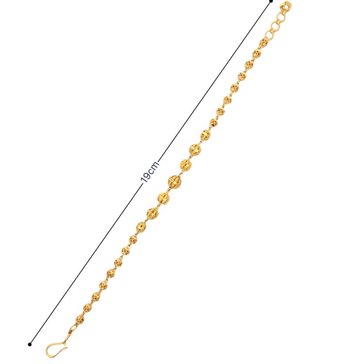 22K Kolkata Gold Beaded Bracelet