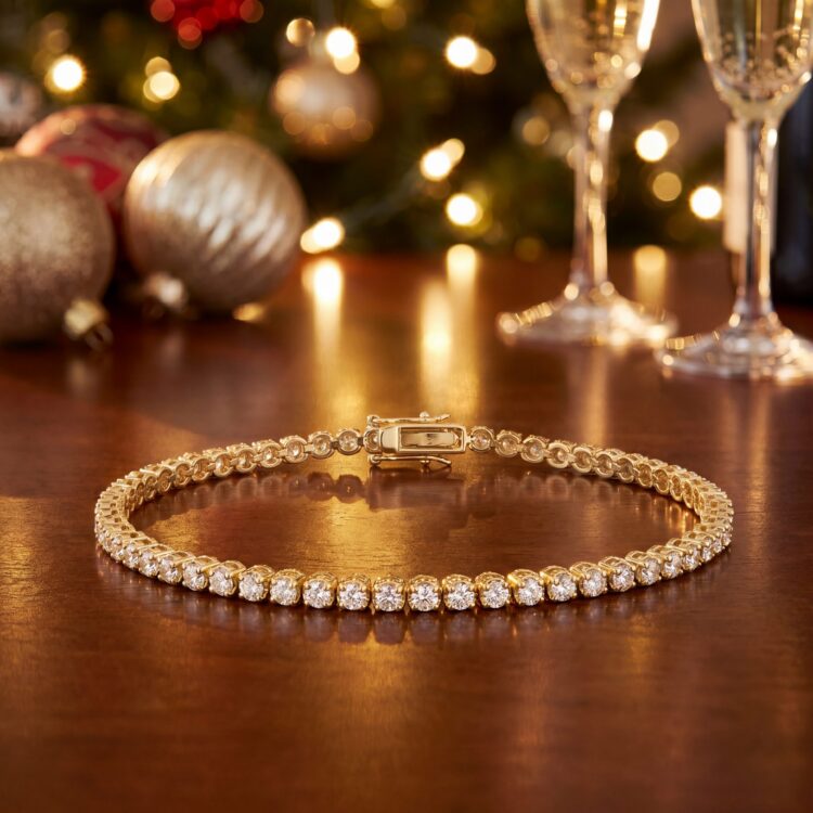 Gold and Diamond Tennis bracelet