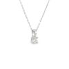 18K White Gold Solitaire Diamond Pendant 0.15Ct