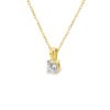 9K Yellow Gold Solitaire Diamond Pendant 0.2Ct