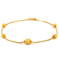 22K Gold Rajkot Ball Bracelet