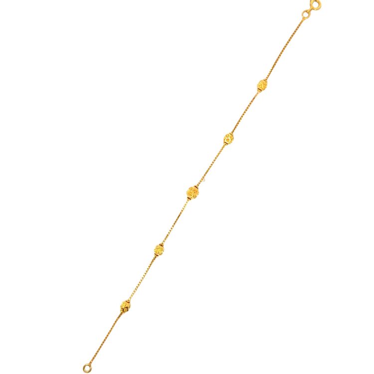 22K Gold Rajkot Ball Bracelet, lifestyle image