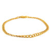 22K Polished Gold Curb Chain Bracelet