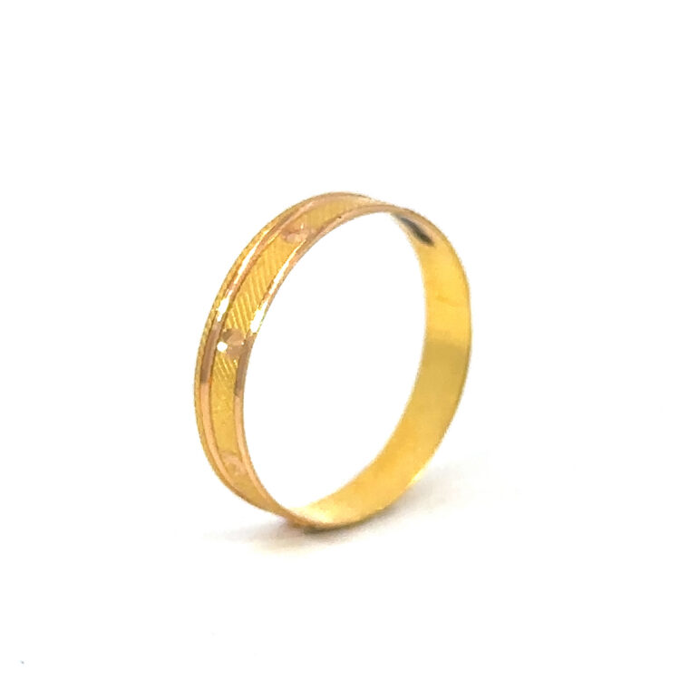 22K Gold Kolkata Ring Band 1.48g