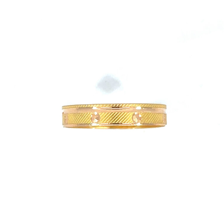 22K Gold Kolkata Ring Band 1.48g, top