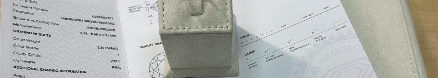 IGI Certificate and Diamond Ring